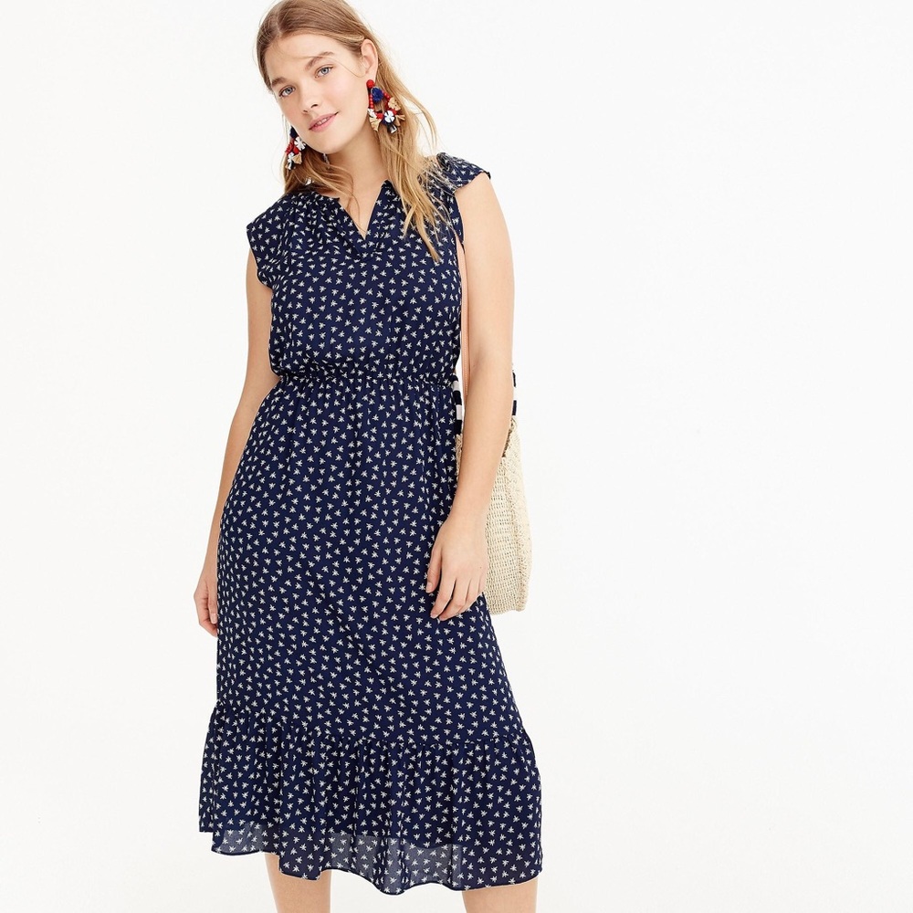J. Crew Mercantile cap-sleeve midi dress